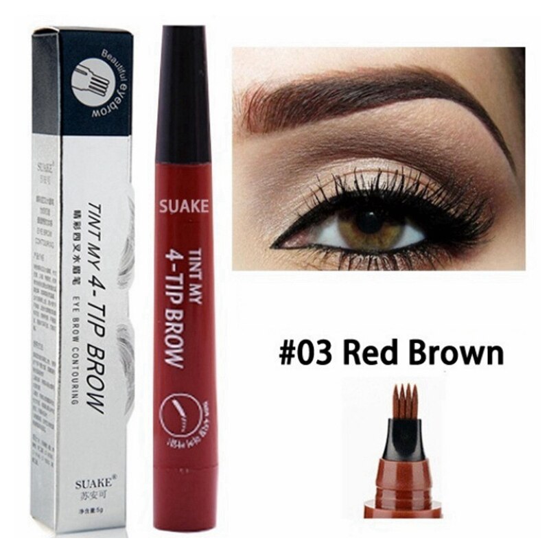 3D 5 Color Waterproof Natural Eyebrow Pencil